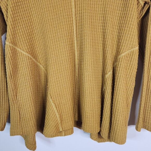 Anthropologie Maeve Gold Harley Pullover V Neck Thermal Top Size Small Boho - Picture 4 of 10